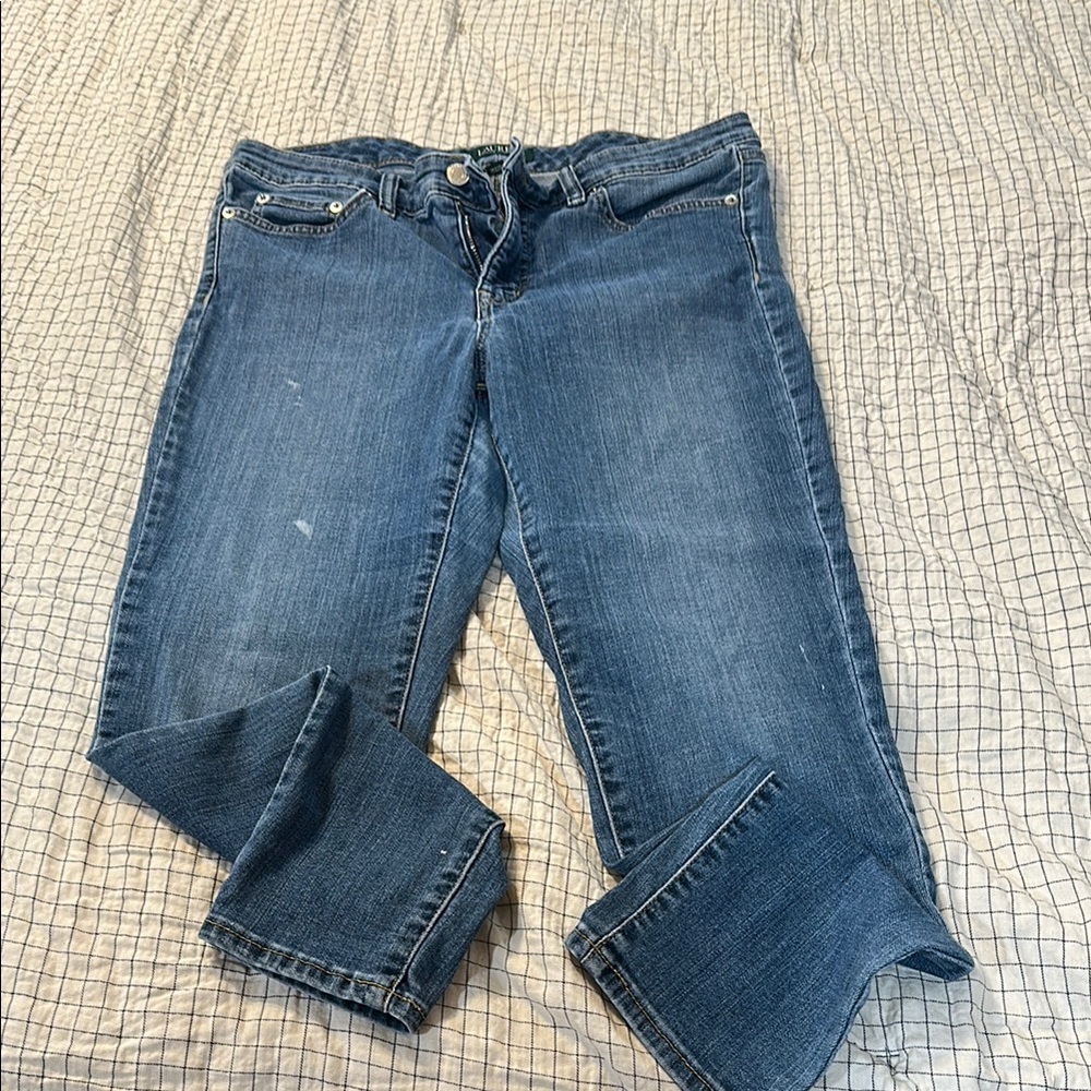 Lauren Ralph Lauren Blue Ankle Cropped Jeans